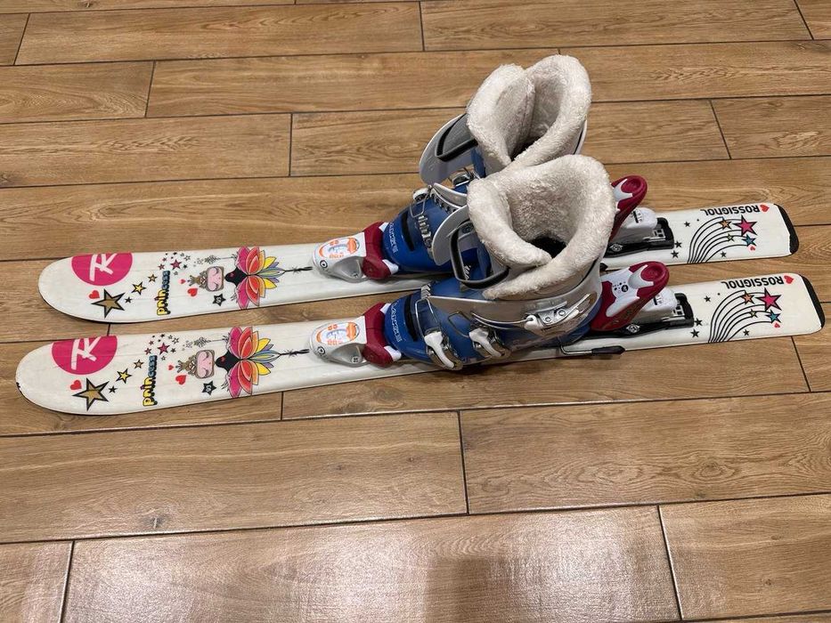 Дитячі лижі 93см з черевиками (31-32, 19.5см)
