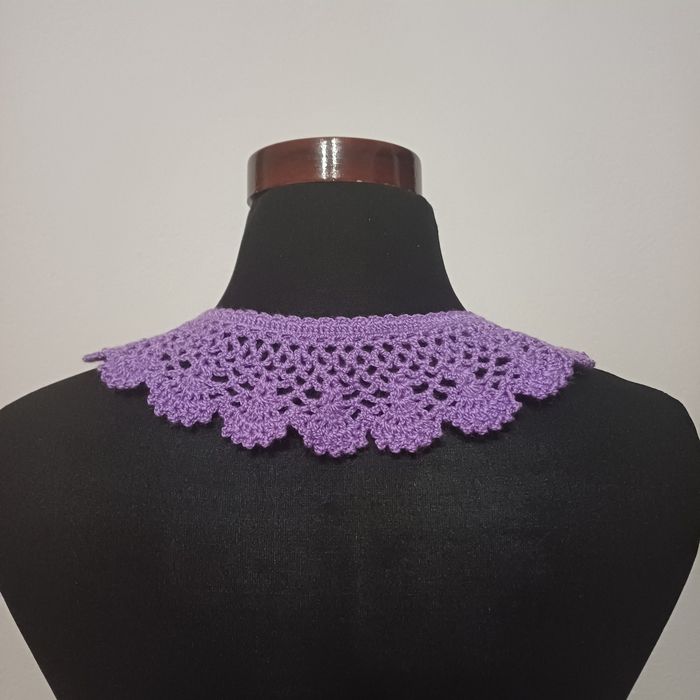 Okazja kołnierzyk szydełkowy hand made