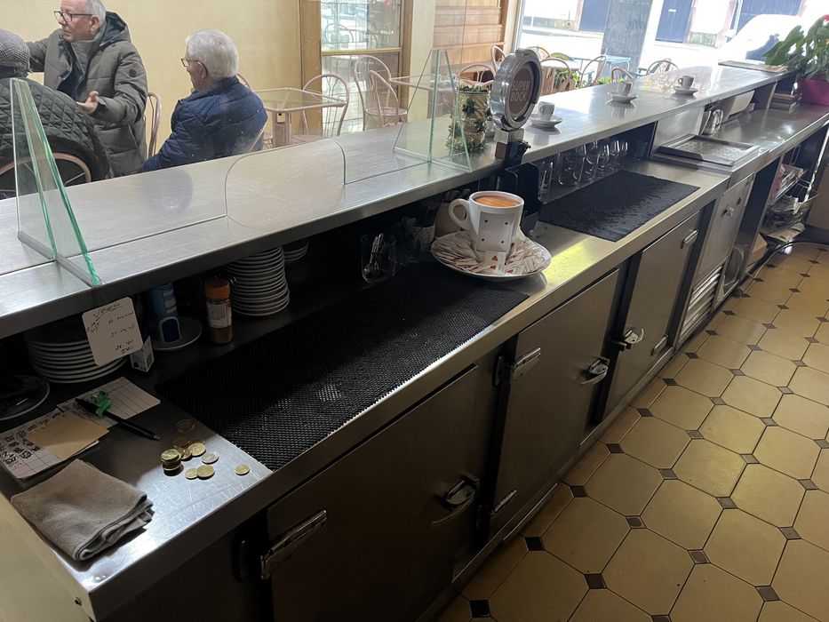 Balcão de atendimento com frio em inox 5.10mt