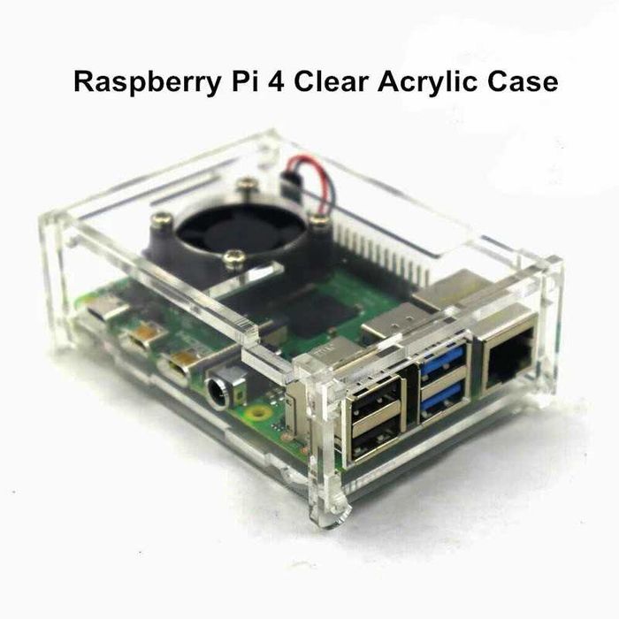 NOVO - ELECROW Caixa Raspberry Pi 4 / 4B + Ventoinha | Fan