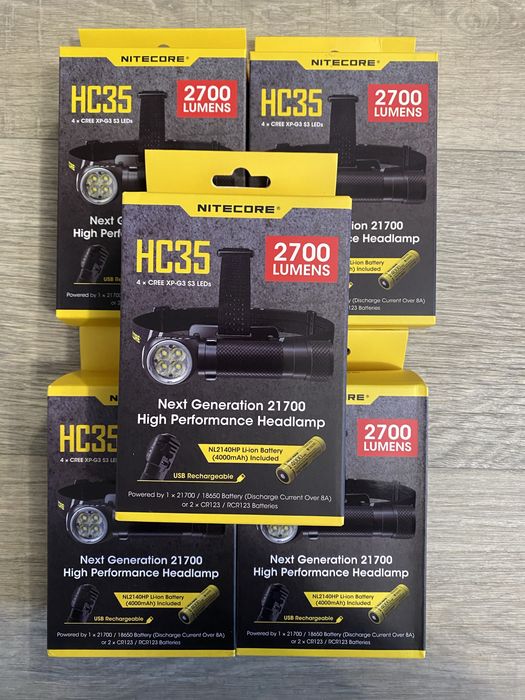 Ліхтар налобний Nitecore HC35 з акумулятором