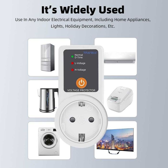 Реле напруги відсікач регульовані в розетку TAXNELE, TOMZN і ETEK НОВІ