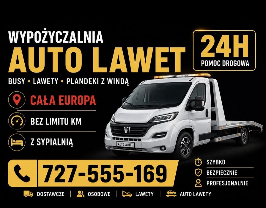 Wynajem autolawety   Slask BEZ KAUCJI ! Laweta wynajem