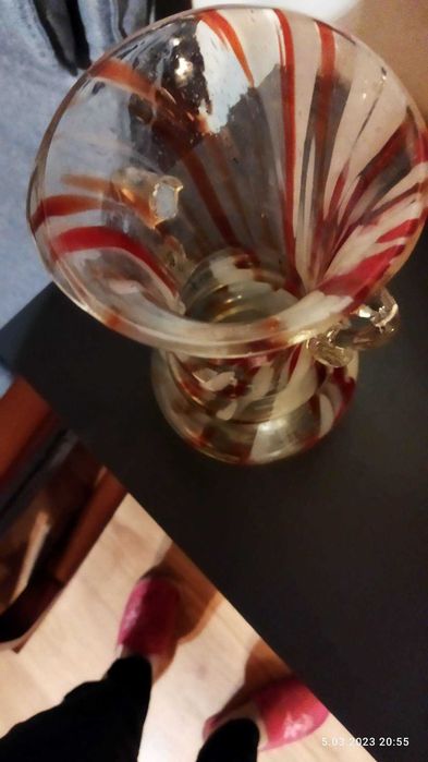 wazon  kolorowe szkło z lat 70-80