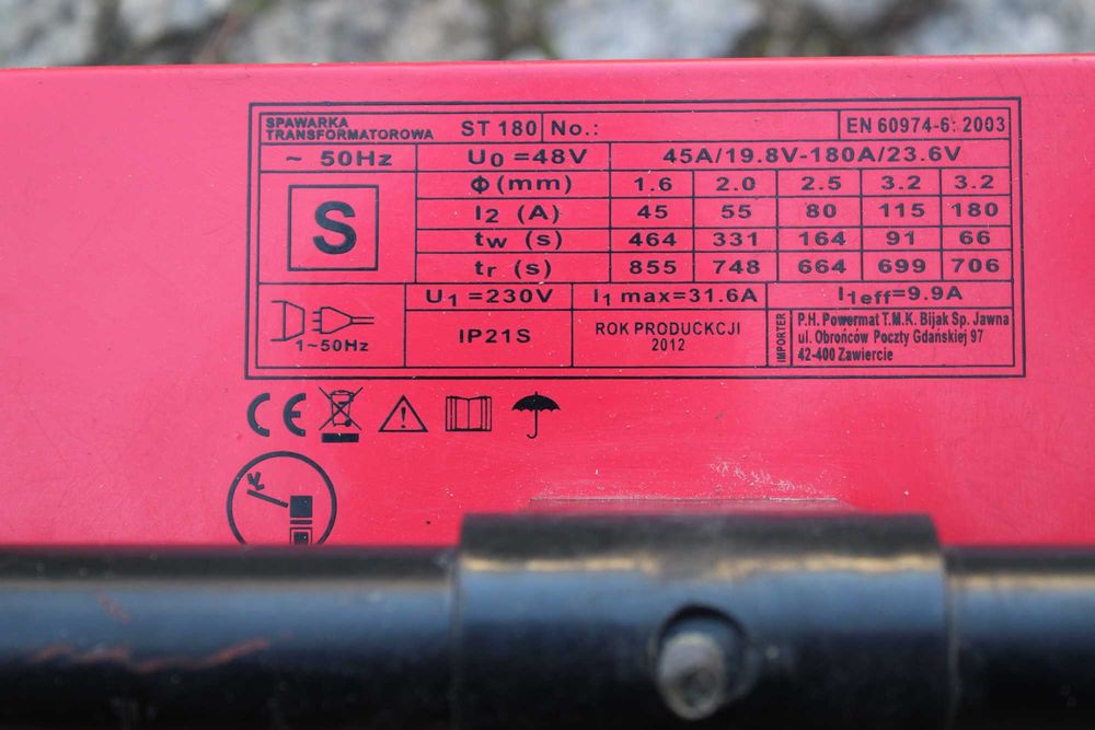 Spawarka elektryczna elektrodowa Powermat ST 180