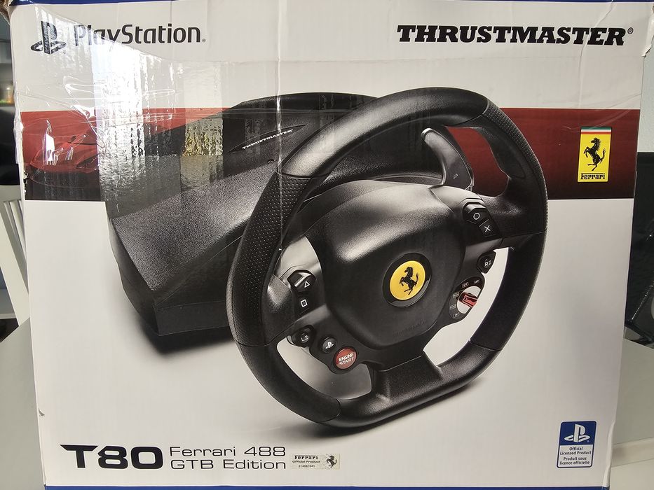 Volante com pedais Thrustmaster T80 Ferrari 488 GTB Edition