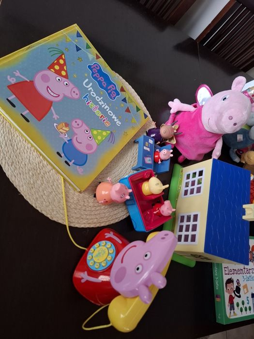Zestaw Peppy zabawki,maskotka,książka