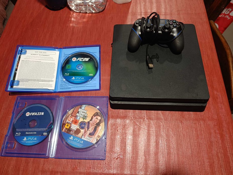 PS4 Slim Completo + 2 Jogos Populares | Pronto a Jogar