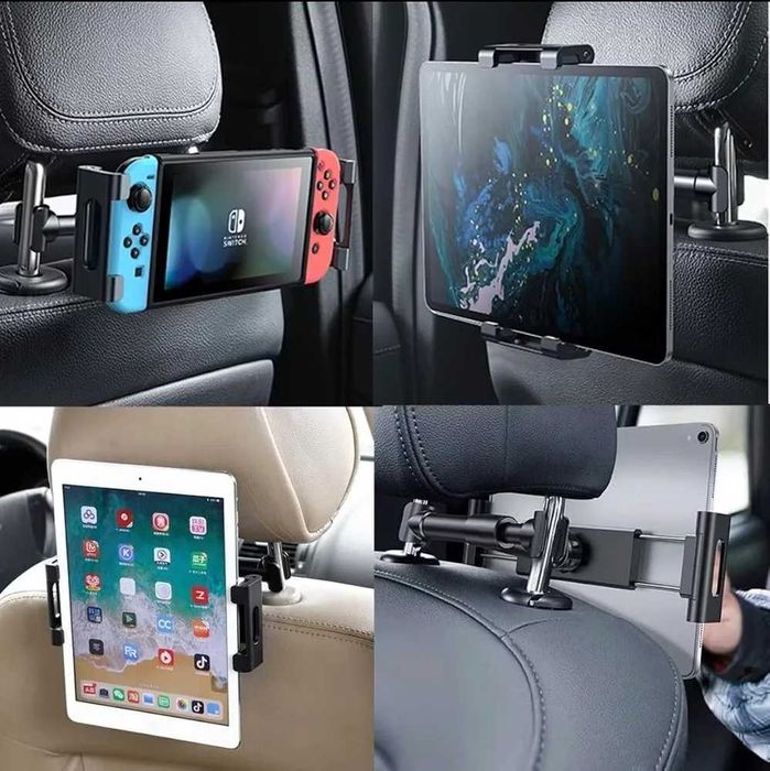 Suporte extensível de encosto de banco pra telemóvel tablet nintendo etc