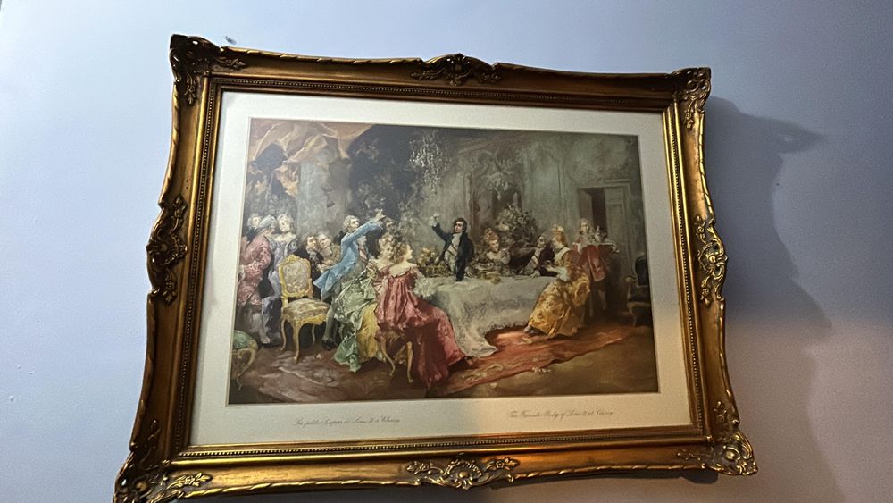 Quadro com moldura em vidro - Les Petits Soupers de Louis XV à Choisy
