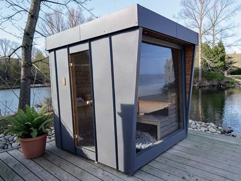 NOWOCZESNA SAUNA OGRODOWA 2.2x2.2m Całoroczna Bez Malowania! Polski producent