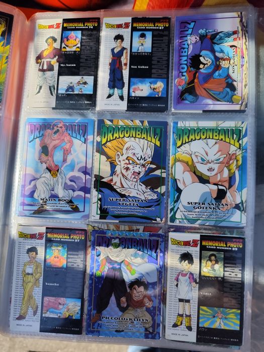 Cartas Dragon Ball Z primeiras edições