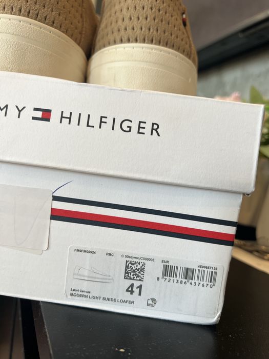 Tommy Hilfiger Wsuwane mokasyny zamszowe Rozmiar 41
