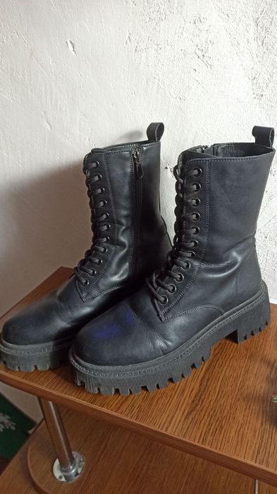 Шкіряні теплі сапоги