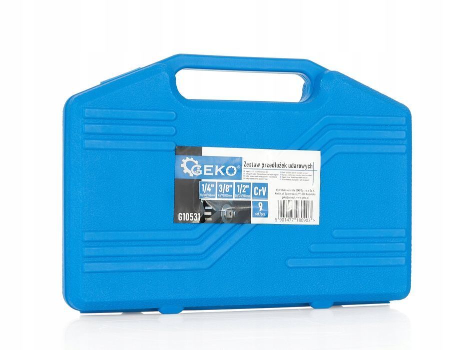 Zestaw przedłużek udarowych 1/4" 3/8" 1/2" CrV 9szt.