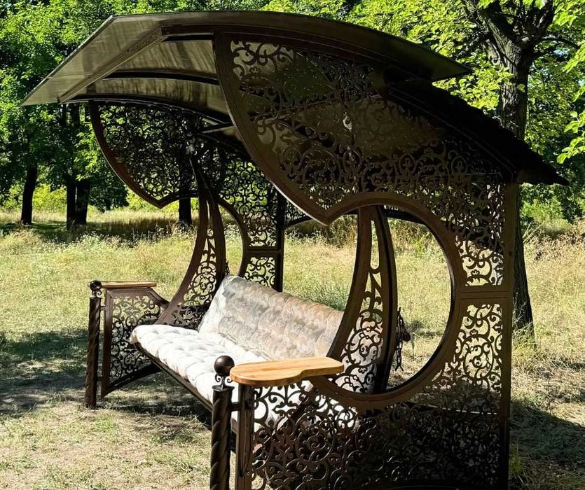 Садовые качели / Гойдалки для саду "Емір" (з м'якою частиною)