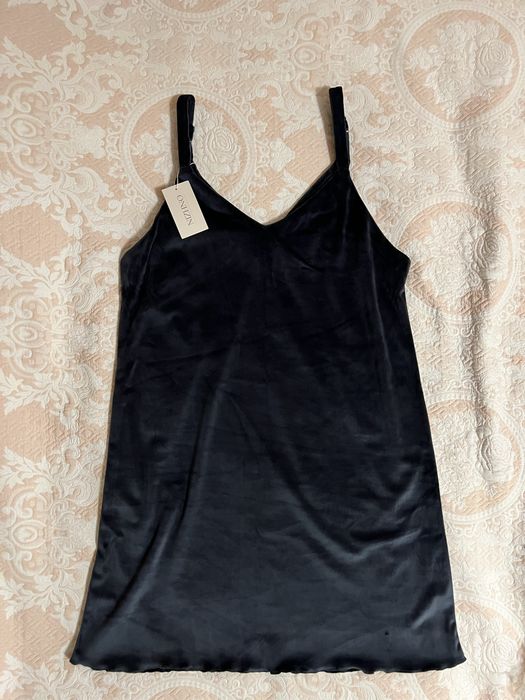 Нічна велюрова сорочка, колір Графіт, розмір XL/XXL