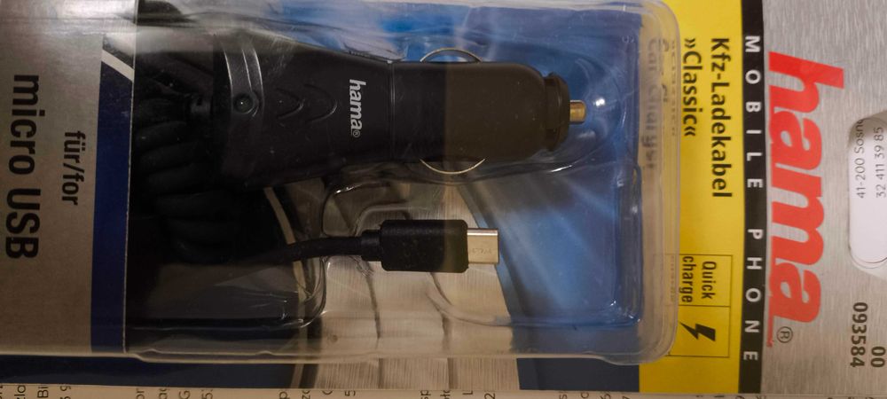 Ładowarka samochodowa Hama Micro USB Szybkie ładowanie