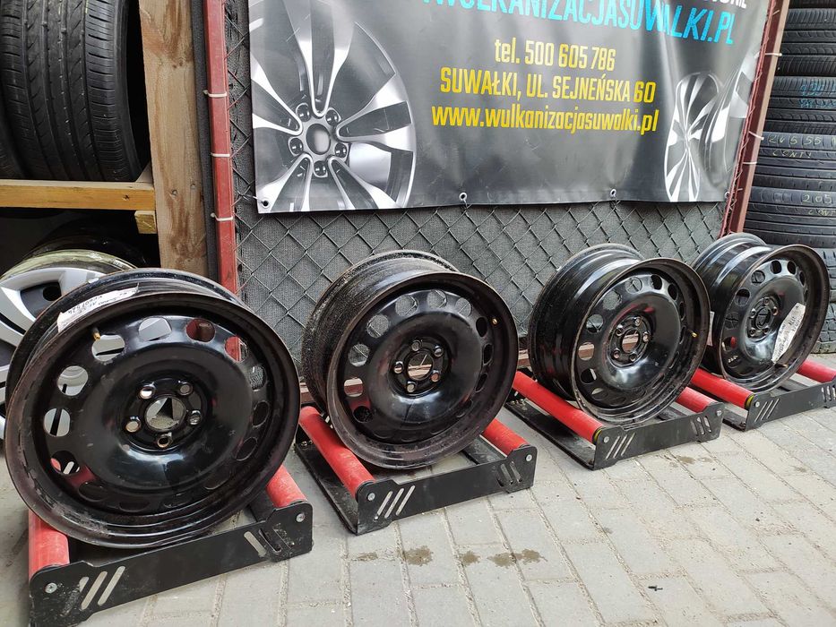 4x felgi stalowe R16 5x100 Vw Golf 4 Bora Polo Skoda Rapid Fabia Roomster Seat Toyota Avensis Prius