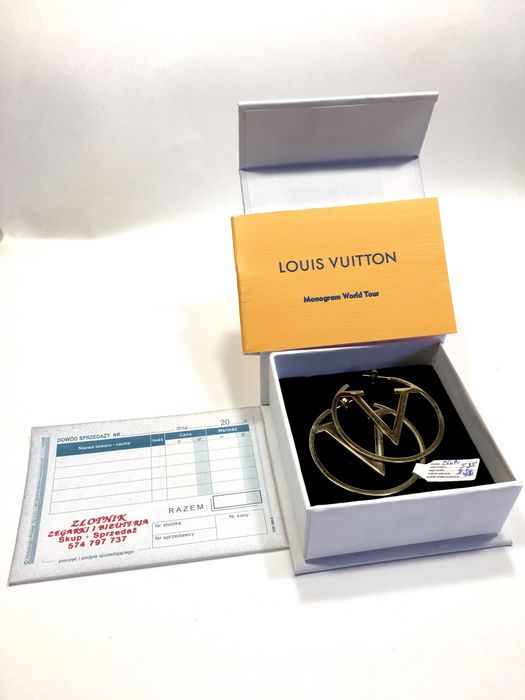Złote Damskie kolczyki Louis Vuitton bita próba 585 pozłacane ogniowo