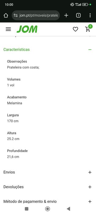 Conjunto de Mobiliário de Sala – Linha Elvas da JOM | Como Novo
