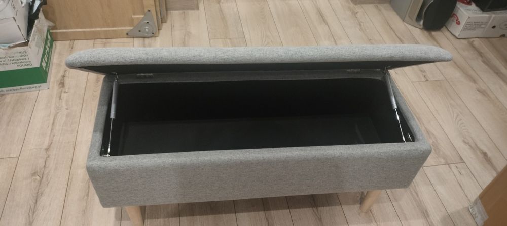 Ławka / pufa Jysk jasnoszara Badsted