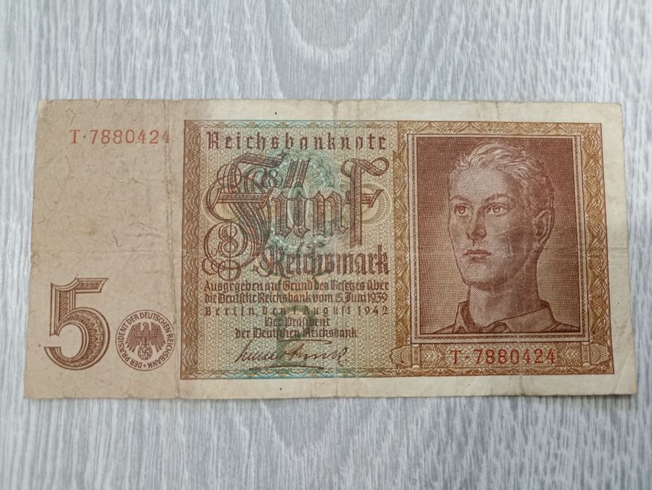 5 reichsmark Alemanha 1942