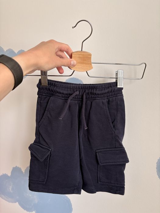 H&M szorty spodenki krótkie 104 granatowe kieszenie Bermudy  cargo