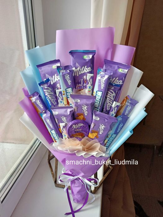 Букет из конфет  подарок вкусный букет съедобный букет солодкий бокс