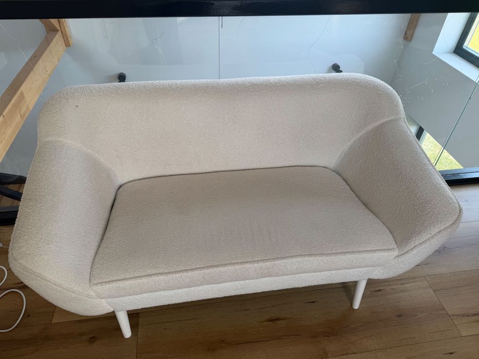 Sofa biała baranek