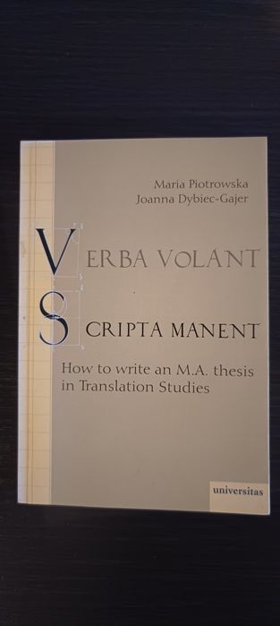 Verba volant scripta manent książka