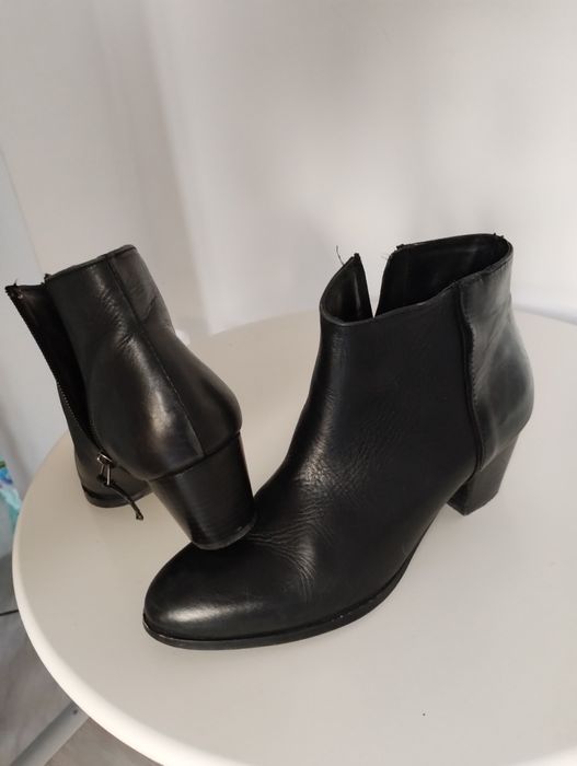Jones Marita, śliczne botki czarne skóra naturalna 100%