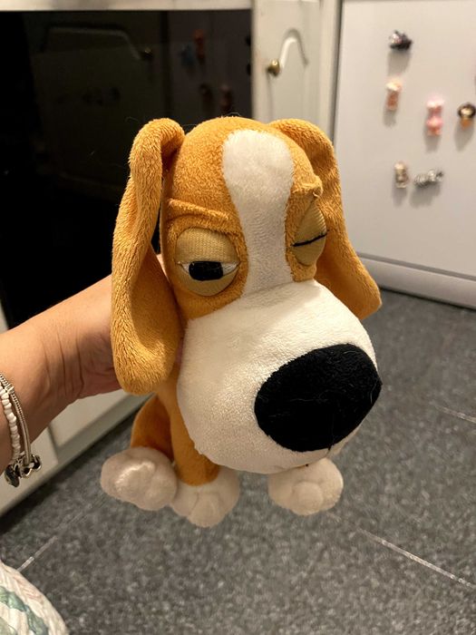 Brown Dog Plush Toy – Playful Expression, Very Soft