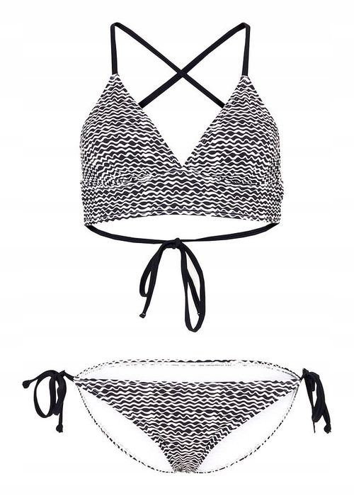 B.P.C bikini wiązane czarno-białe we wzorki 40.
