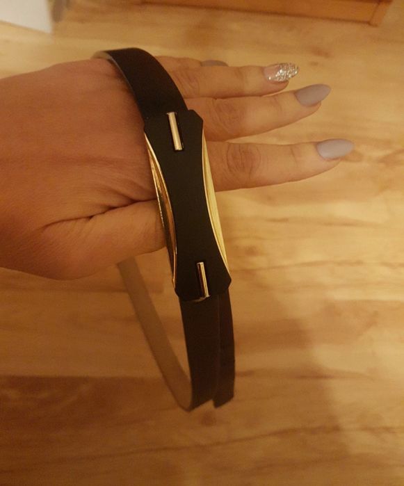 Pasek czarny damski 104cm~