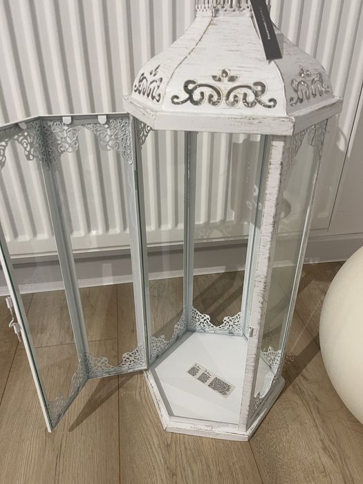 Lampion home&you bialy ażurowy nowy z metką