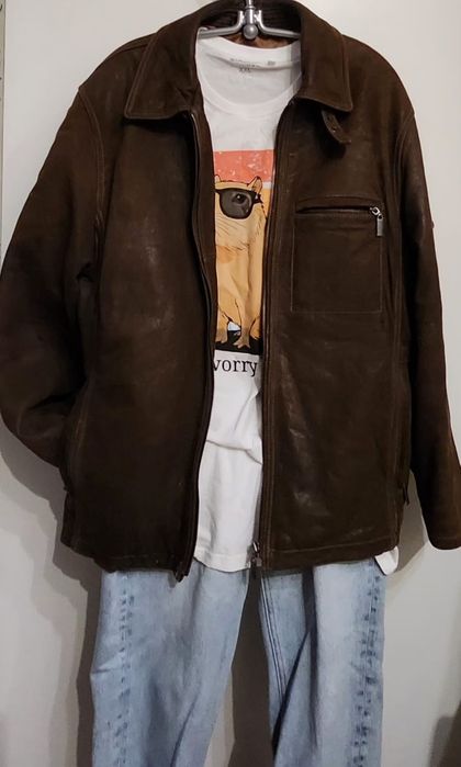 Kurtka  skórzana ocieplana męska