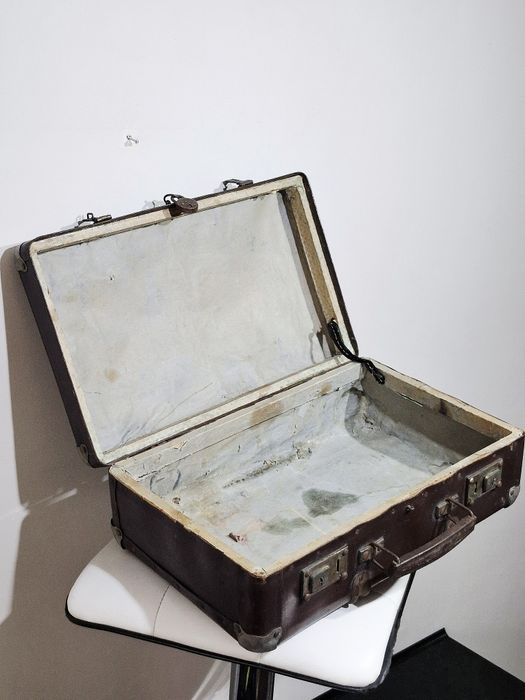 Walizka zabytkowa kłódka Komar vintage