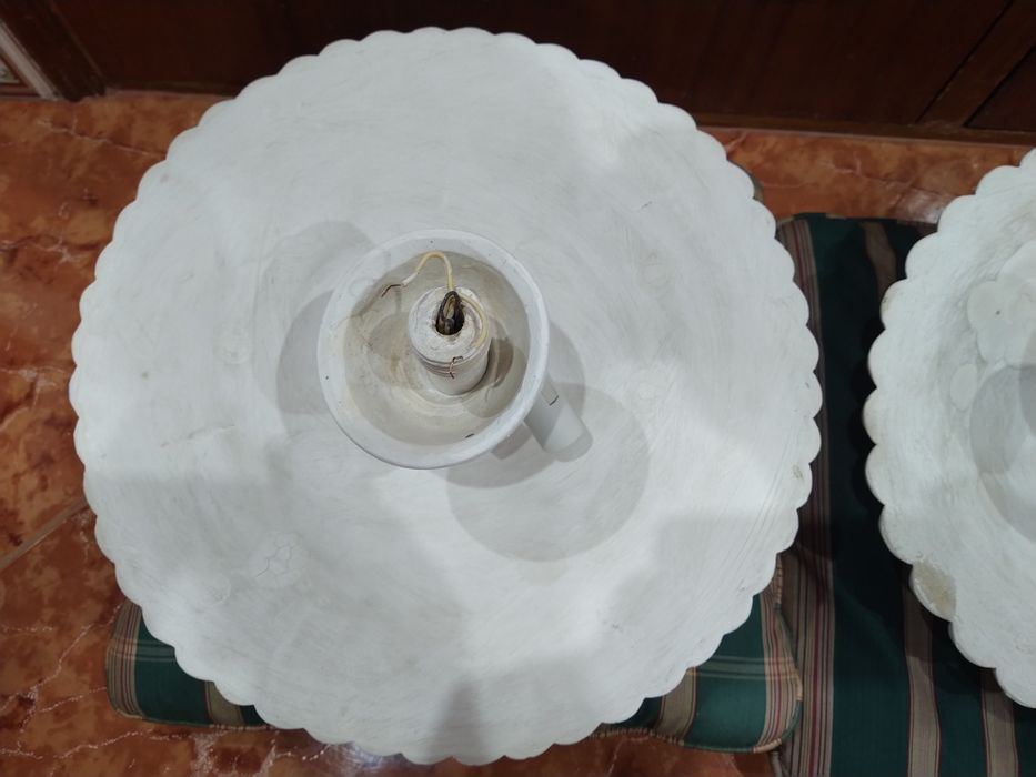 Candeeiro em gesso tecto decorativo casa quarto apartamento vivenda.