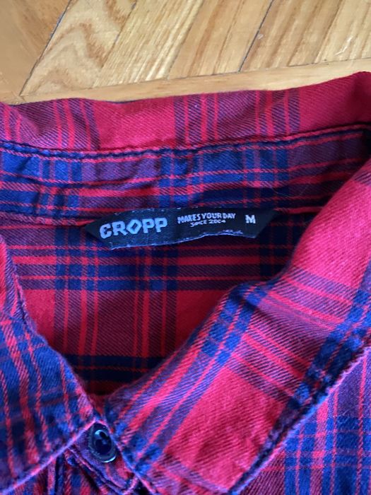 Koszula w kratę Cropp damska M czerwono-granatowa