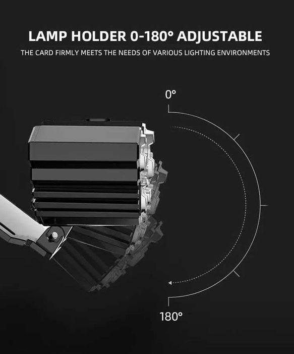 Налобний LED ліхтар акумуляторний 5 LED | USB зарядка | 4 режими | 180° регулювання | Водостійкий