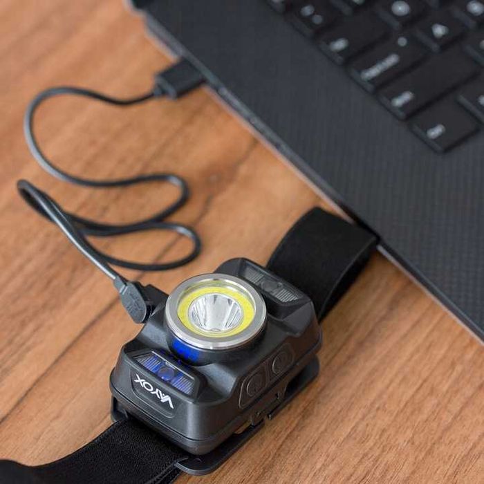 Latarka czołowa czołówka lampa LED akumulator czujnik IP66 wodoodporna