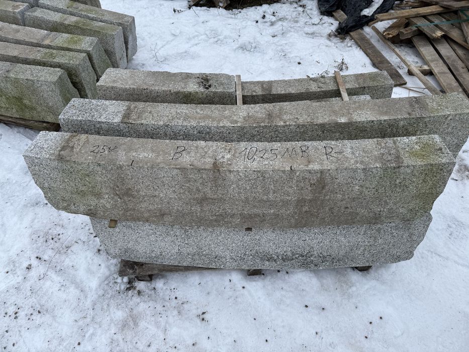 Krawężnik krawężniki granitowe 15x30 łukowe NOWE