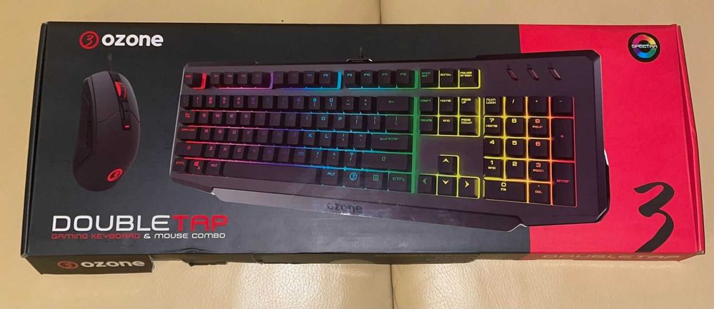 Ozone Doubletap Combo RGB PT Keyboard + Mouse64751022924418120