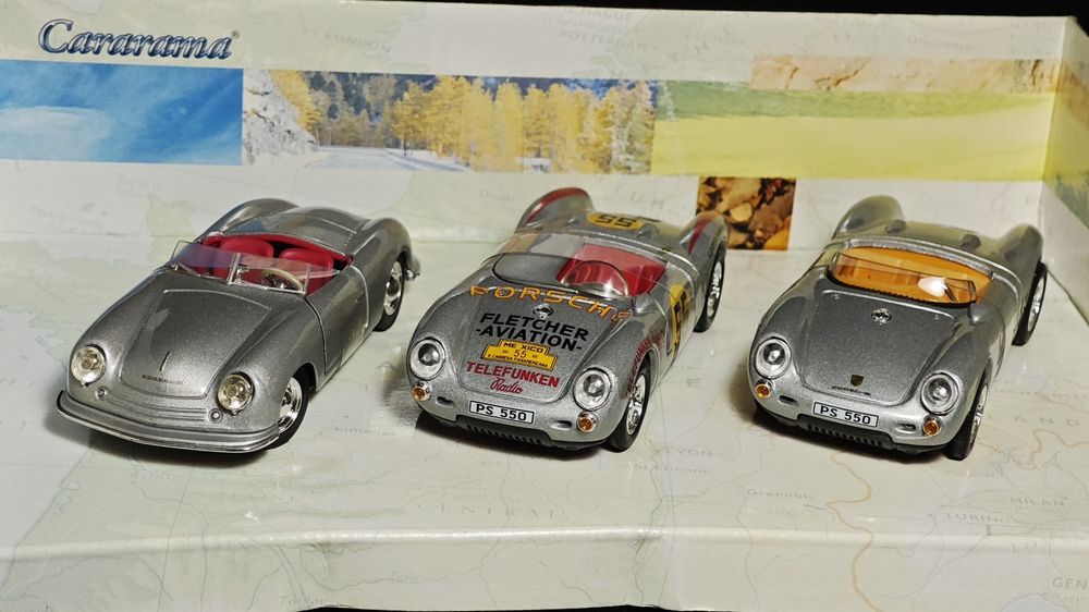 Модели 1/43 наборы Mercedes и Porsche (Cararama)