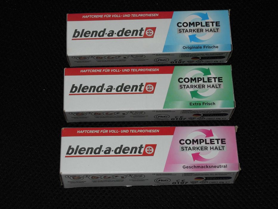 Klej do protez blend-a-den trzy rodzaje  produkt zachodnii  z Niemiec