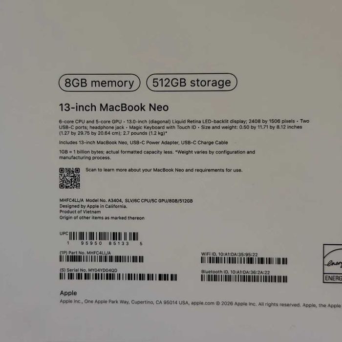 MacBook Neo 512 gb