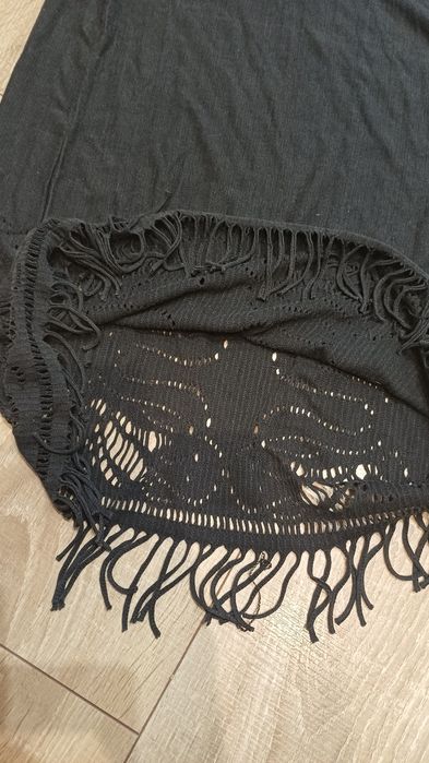 Spódnica czarna ażur frędzle