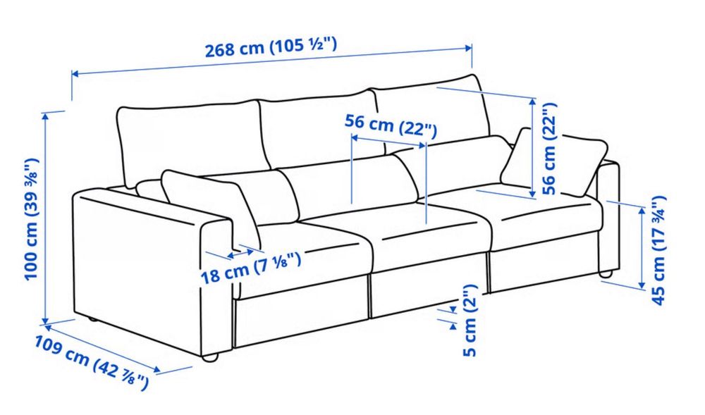 Sofá IKEA ESKILSTUNA Extensível - Higienizado