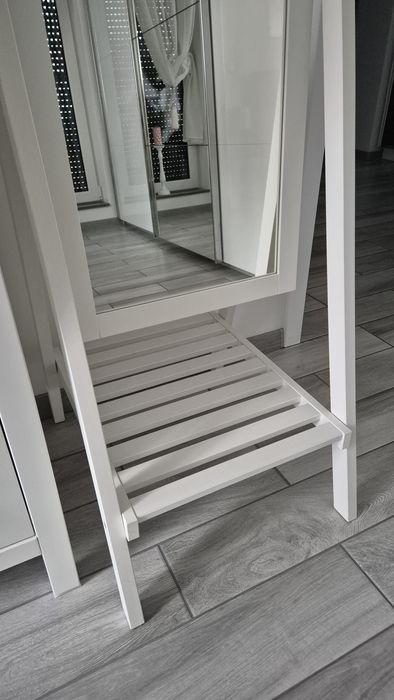 Lustro ikea isfjorden Biała bejca
